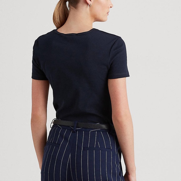 RALPH LAUREN SPORT Navy Blue Crew Neck Short Sleeve Tee T-Shirt S Small EUC $40 - Picture 3 of 11